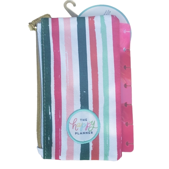 The Happy Planner Other - 𝅺the HAPPY PLANNER Pen Case Pouch Snap-In Colorful Stripes Mini NWT